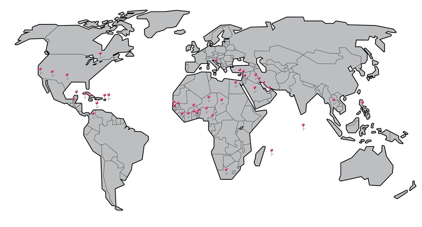 International investigation map